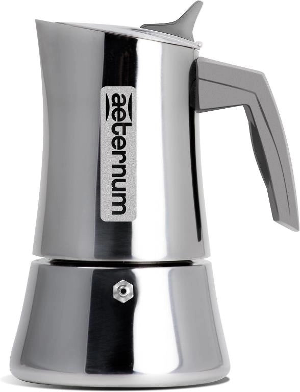 Macchinetta Caffè Caffettiera in Acciaio Inox ad Induzione La Divina 2 Tazze
