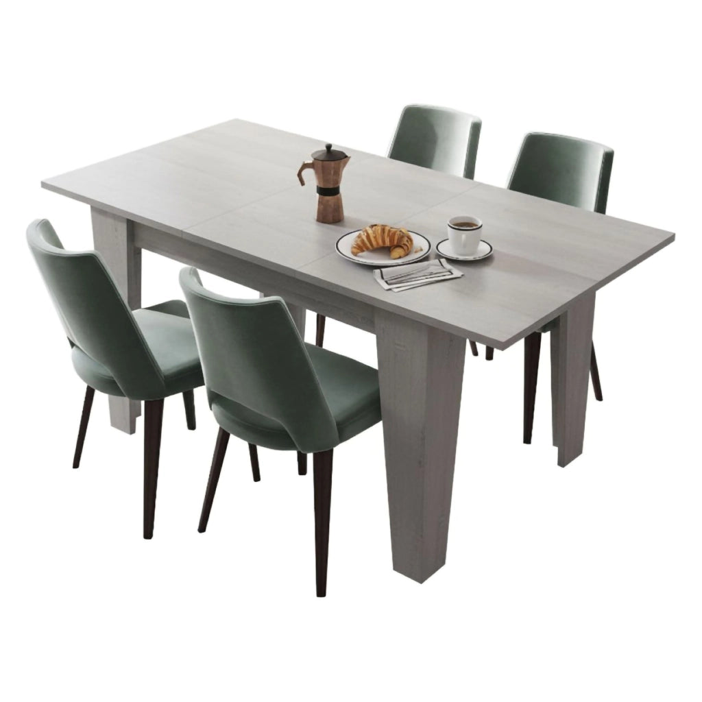 Pizzoli, Tavolo Allungabile Allungabile, 160x80x78h cm Grigio Cemento