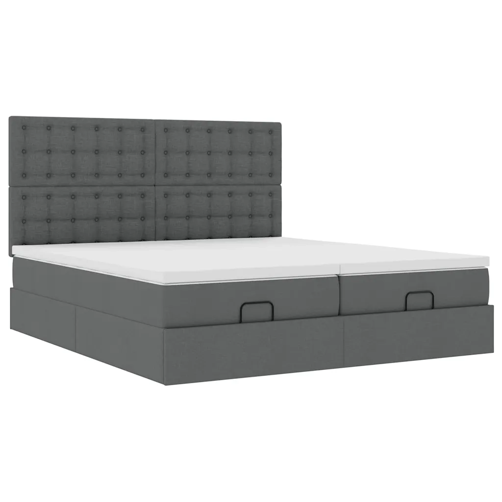 Struttura Letto Pouf con Materassi 160x200 cm in Tessuto 3314577