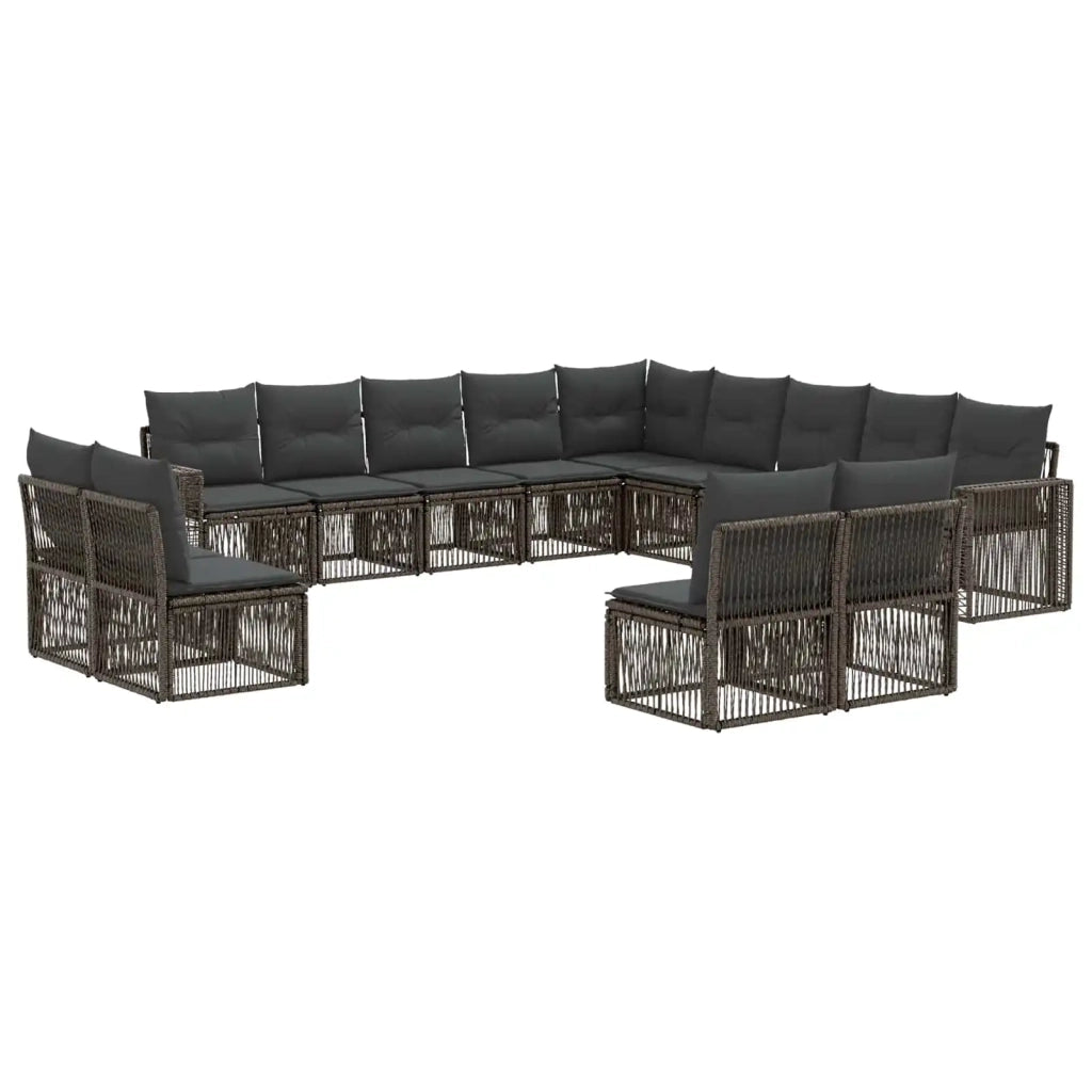 Set Divano da Giardino 13 pcs Grigio e Grigio Scuro polyrattan 3435287