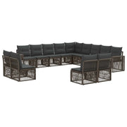 Set Divano da Giardino 13 pcs Grigio e Grigio Scuro polyrattan 3435287