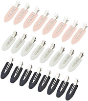 24 clip per capelli senza piegatura, clip per onde, clip per capelli invisibili per acconciature, pony, onde di dita, applicazioni di trucco, clip per capelli per la parrucchiera, nero, rosa, bianco