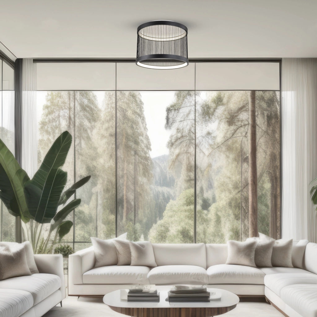 Plafoniera LED Milagro Guarda nera 43W 4000K 51cm