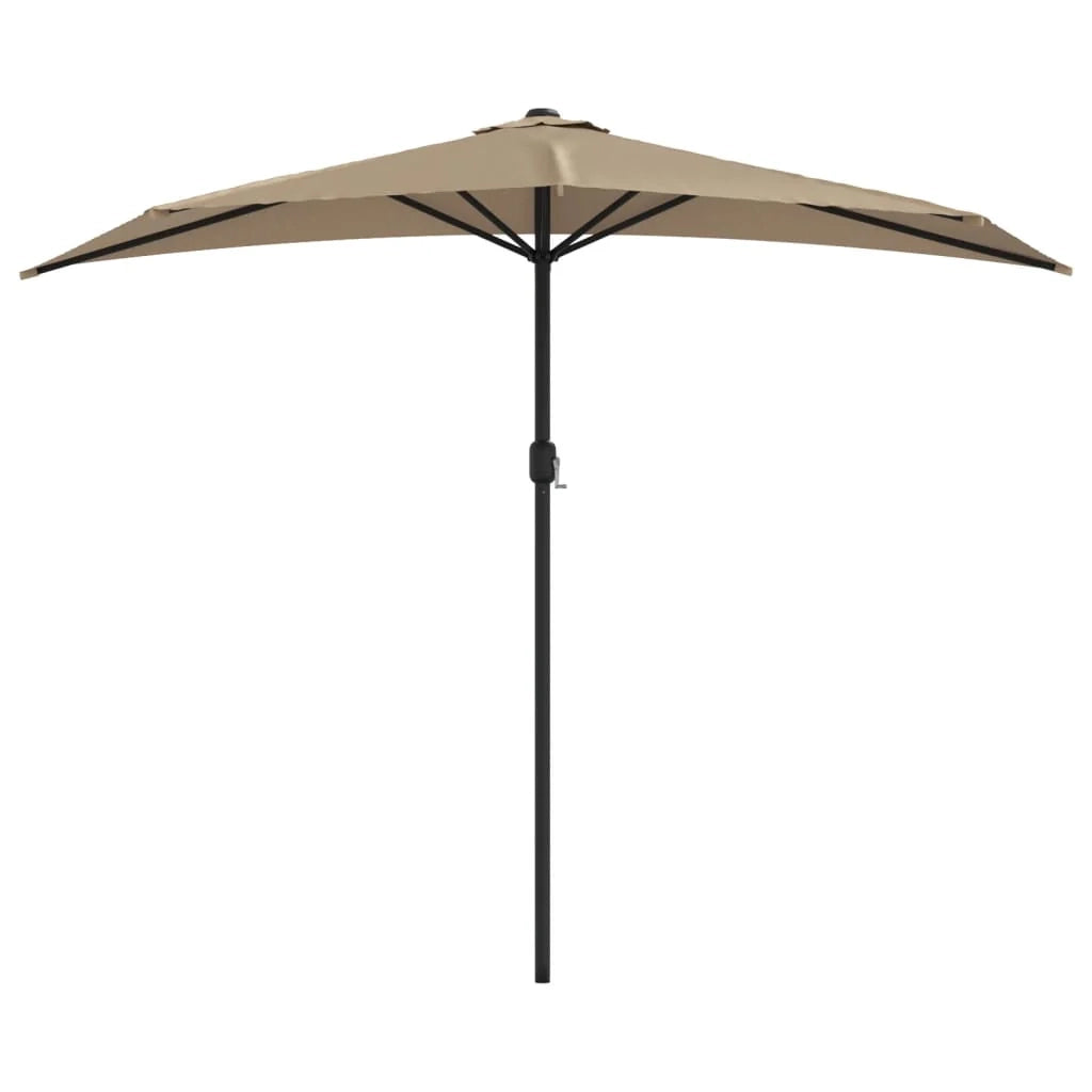 Ombrellone da balcone con palo in alluminio 270 x 135 cm mezzo tortora 02_0008306