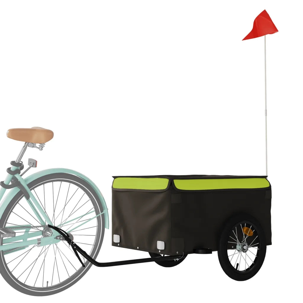 Rimorchio da Bici Nero e Verde 45 kg in Ferro CFW7069013