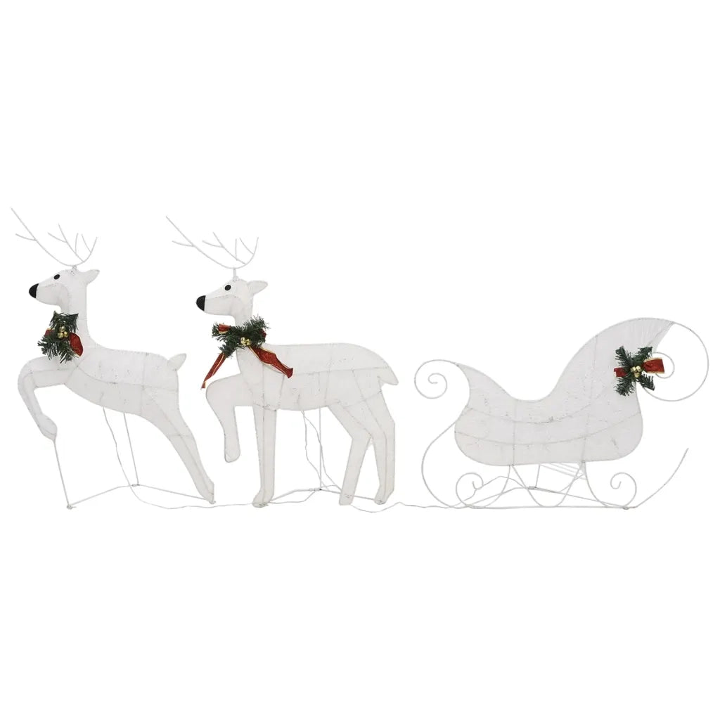 Renne e Slitta di Natale Decorazione Esterni 100 LED Bianco CFW5977603