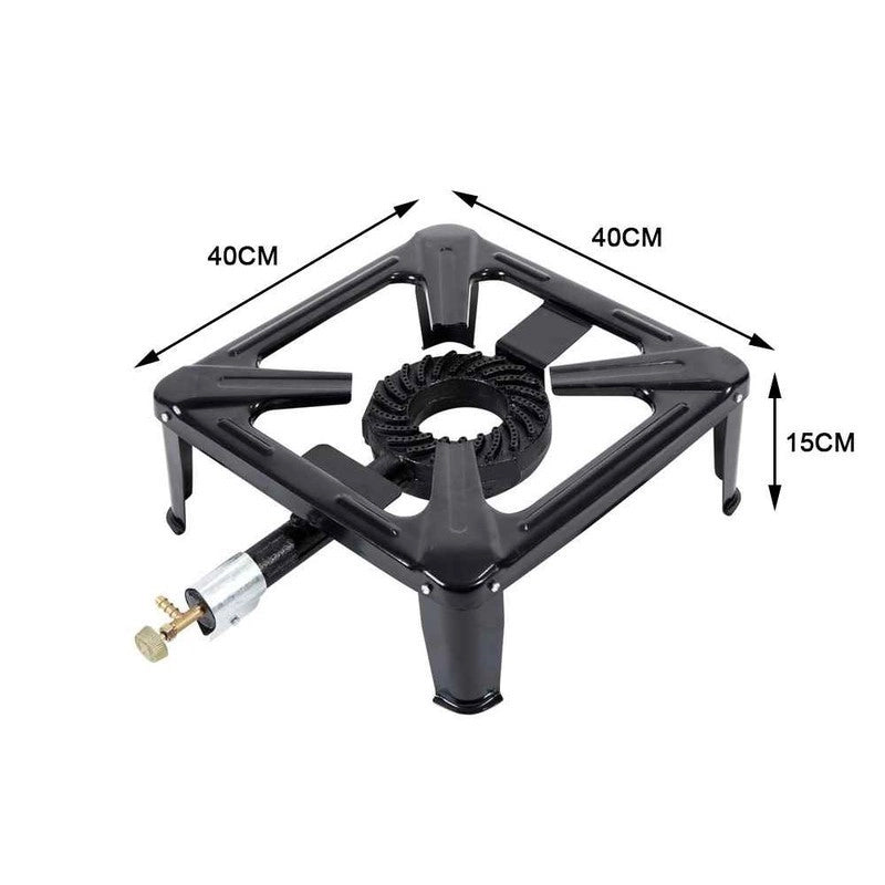 Fornellone a gas 1 fuoco in ghisa smaltato cm 40x40x15h