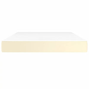 Materasso a Molle Insacchettate Rigidità Media Crema 140x190x20 cm in Similpelle 347784