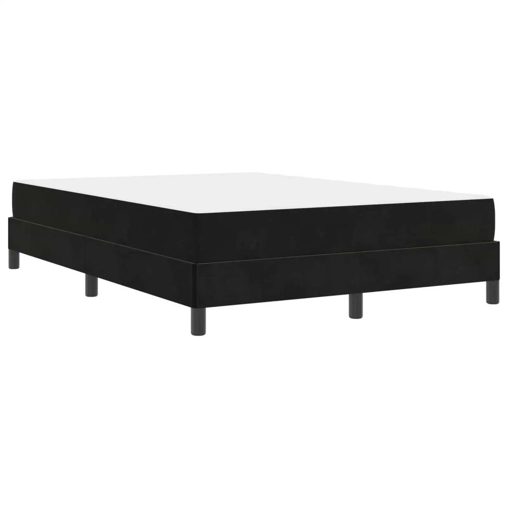 Letto a molle con materasso Nero 140 x 190 cm Tessuto 3398691