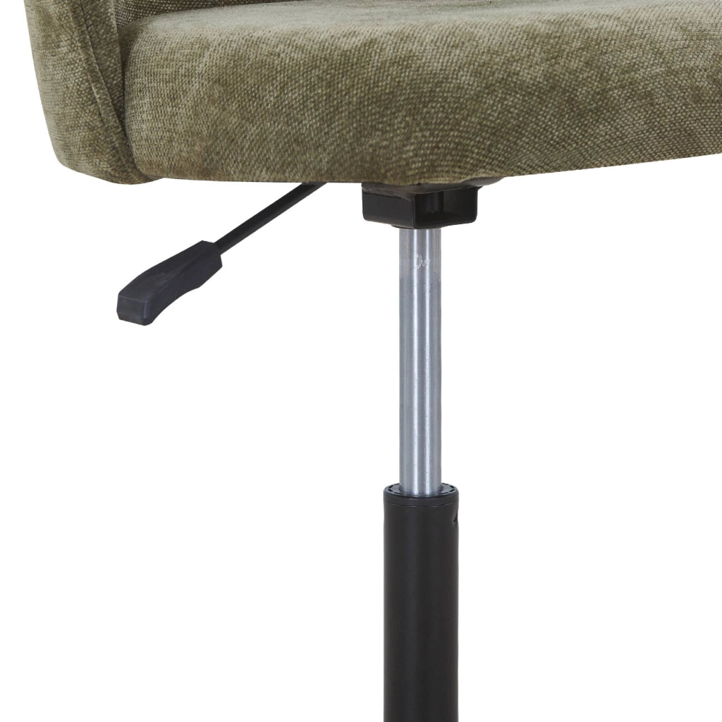 Sedia da ufficio con rotelle in tessuto, verde kaki