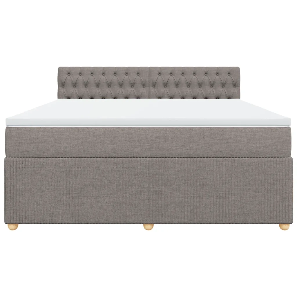 Giroletto a Molle con Materasso Tortora 180x200 cm in Tessuto 3287546