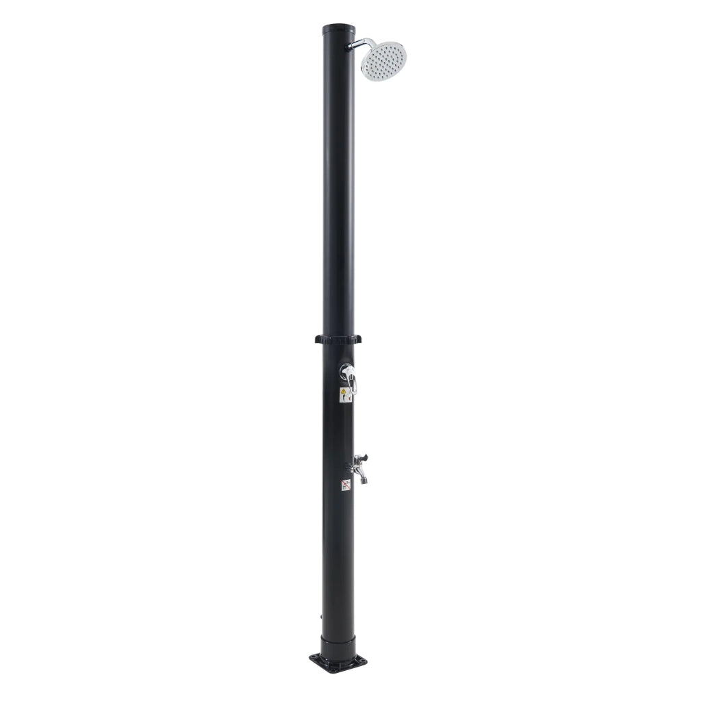 Doccia solare da giardino nera da 215 cm e 18 litri 03_0009353