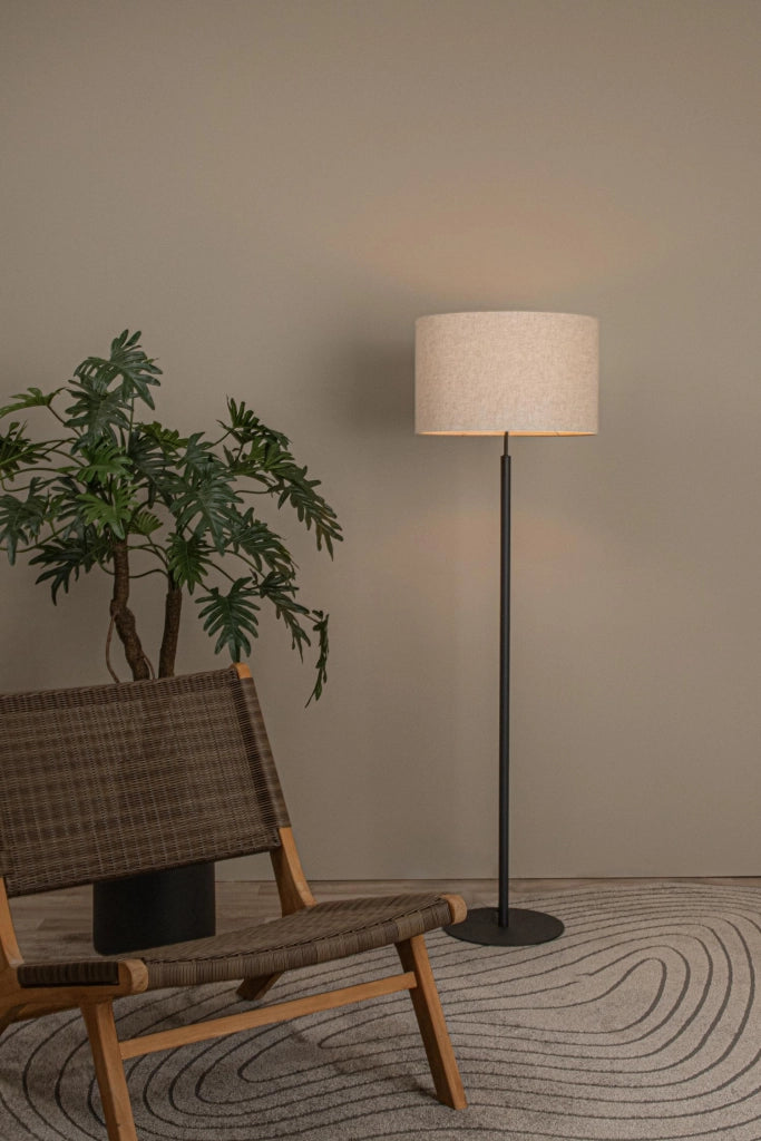 Lampada da terra MAYA japandi 1xE27 beige nero Lucide