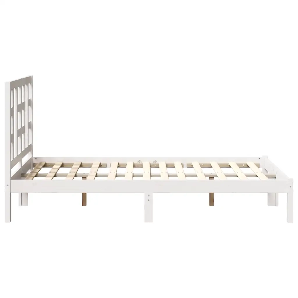Giroletto-Struttura Letto Bianco in Legno Massello 120x200 cm 955109