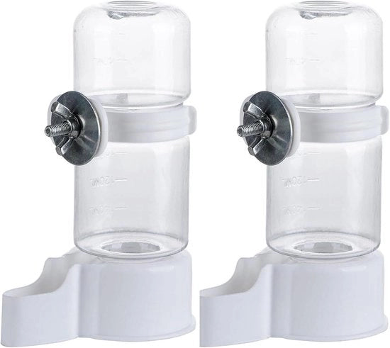 Dispensatore automatico di acqua per uccelli 2 pezzi | per gabbia, pappagallo, dispensatore cibo | accessori per gabbia, parrocchetto, vallecuore