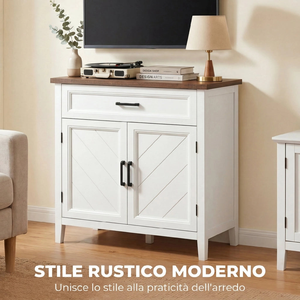 Credenza ¨C zephmum ¨C Rustico con Ripiano Regolabile, 2 Ante