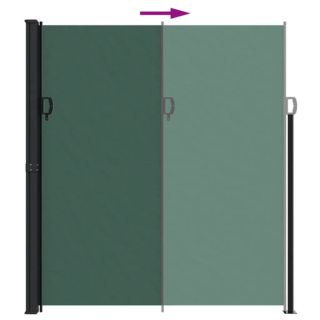 Tenda da Sole Laterale Retrattile-Tenda parasole per giardino Verde Scuro 220x300 cm