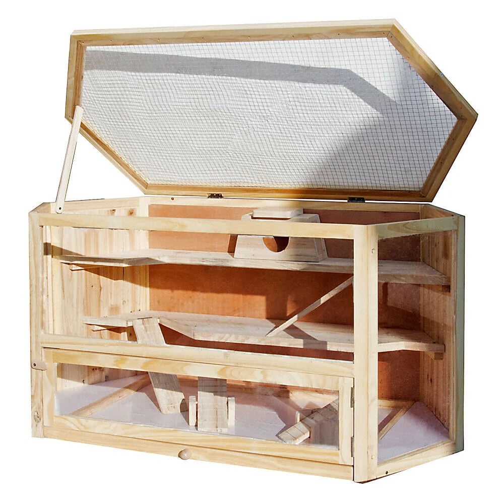 Gabbia grande per criceti piccoli roditori topi ratti fienile riparo in legno 16_0002557