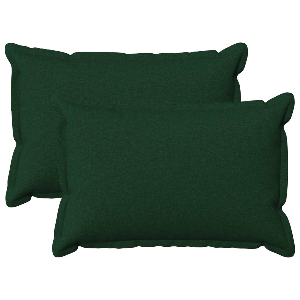 Federa 2 pcs HOUTEN Verde Scuro 50 x 75 cm Lino 919717