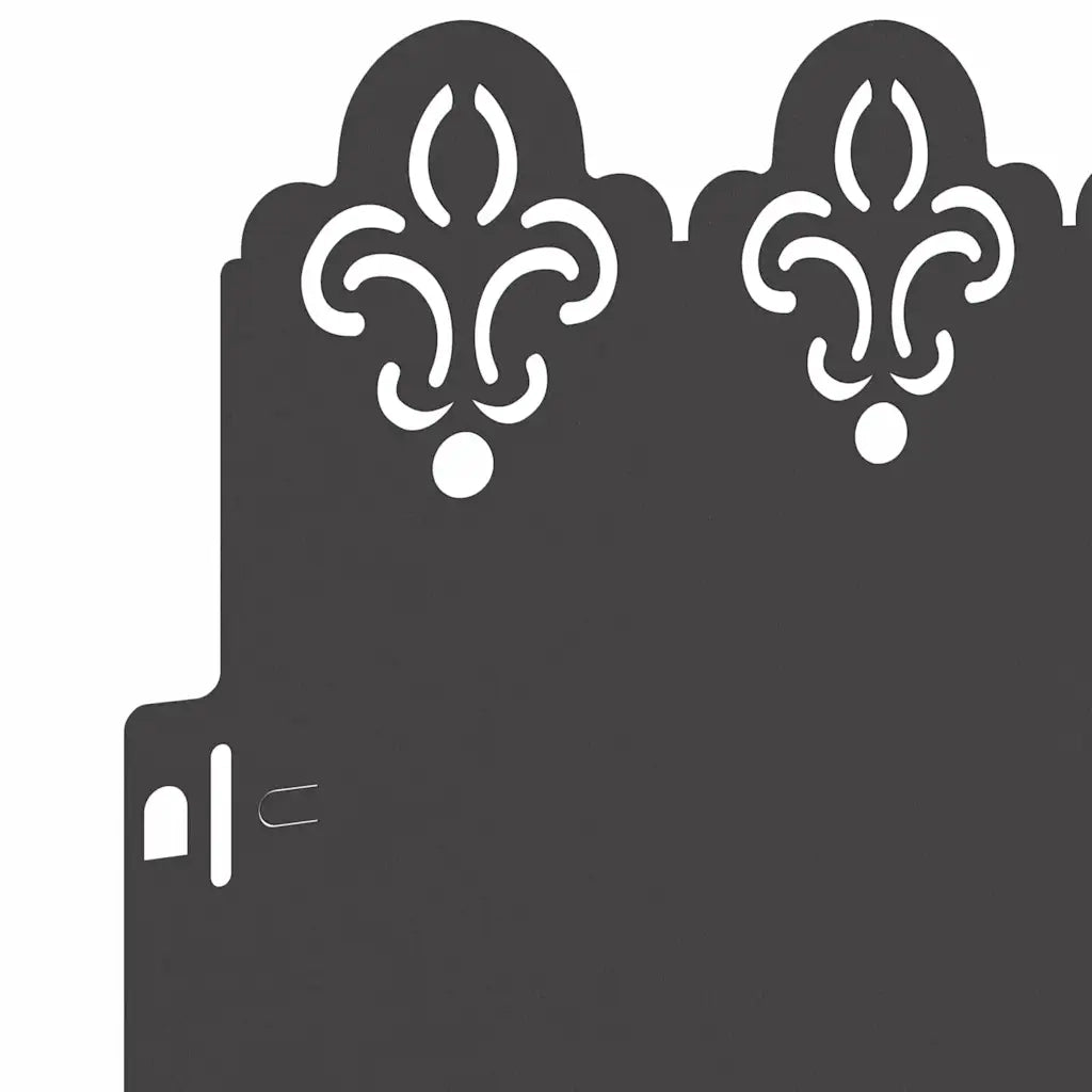 Bordure per prato 10 pcs Nero 103 x 0,05 x 22 cm Acciaio 874744