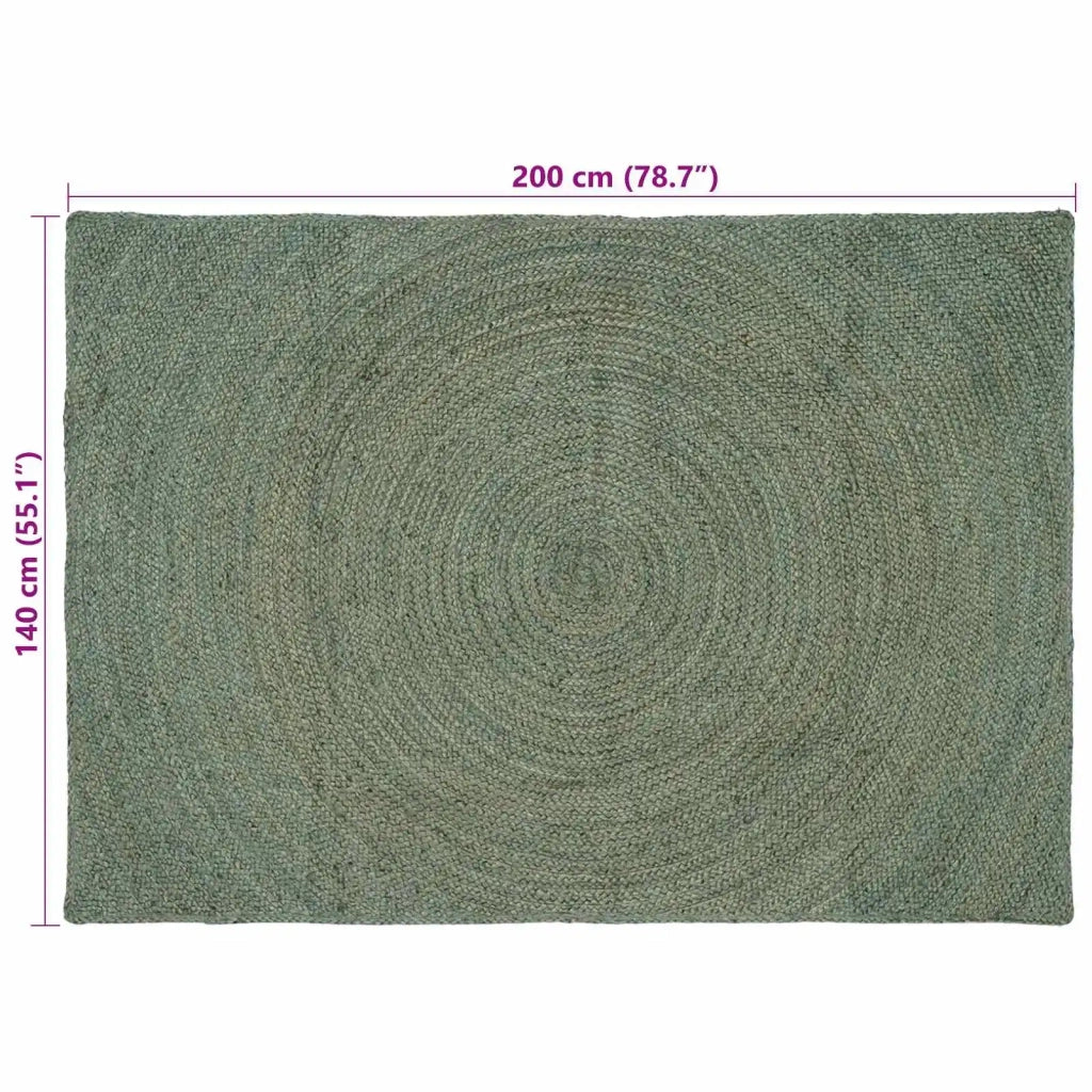 Tappeti per area Verde Oliva 140 x 200 cm Juta