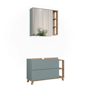Vicco Set di mobili da bagno Sonoma/blu 2 parti