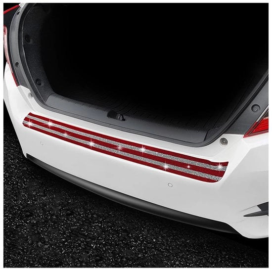 Protezione parafango resistente ai graffi - Accessori auto - Adesivo per parafango posteriore - Autoadesivo - Design a forma di diamante - Dimensioni 84 x 7 cm
