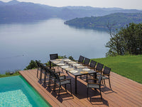 Tavolo Allungabile da Giardino 200/300x100x75 cm Nettuno in Alluminio Antracite