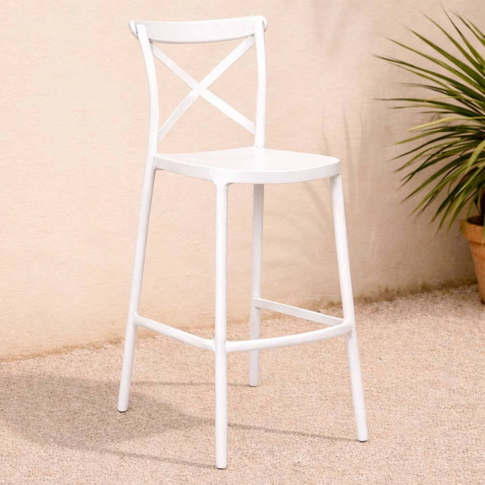 Sgabelli da bar set da 2 bianco sprint plastica polipropilene h 75 cm