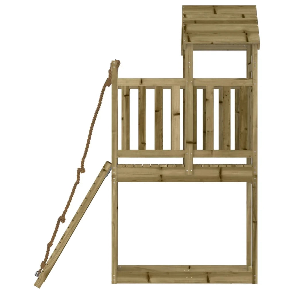 Casetta da gioco con parete da arrampicata 64 x 175 x 214 cm legno di pino impregnato 02_0004744