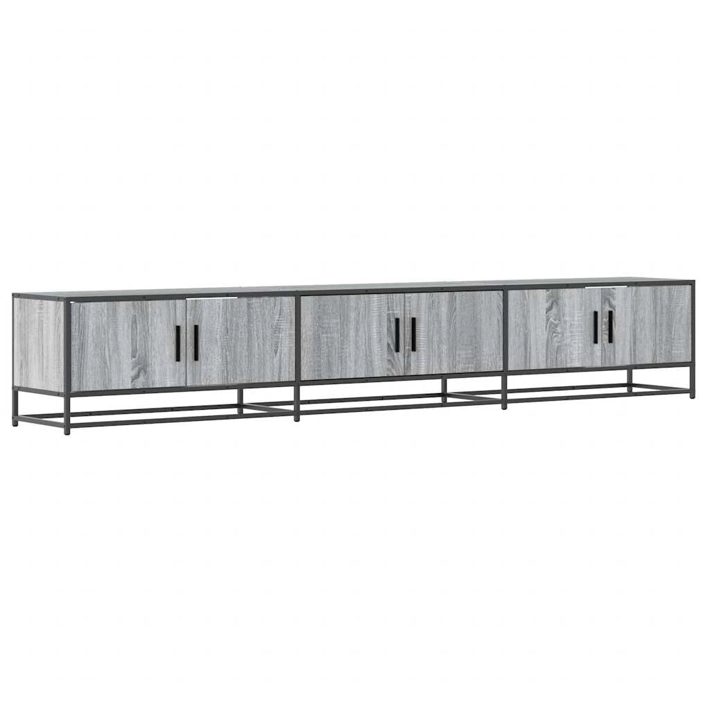 Mobile TV multimediale mensola TV credenza TV sala da pranzo soggiorno camera da letto Sonoma 240 x 35 x 41 cm legno ingegnerizzato grigio 02_0028442