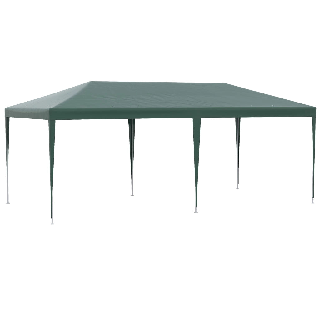 Gazebo da Giardino 585x295x255 cm con Pareti Rimovibili e Finestre Trasparenti Verde