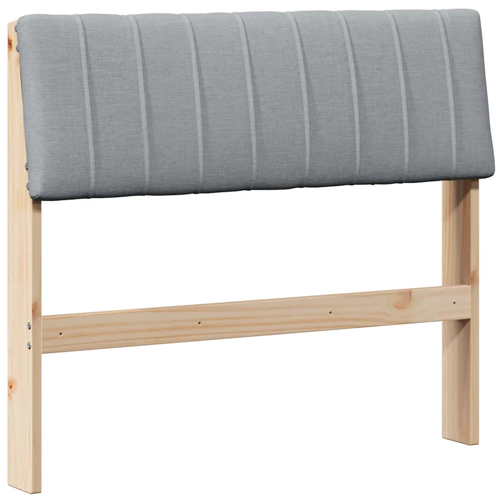 Testiera | Testata imbottita Grigio chiaro 90 cm Pino massello