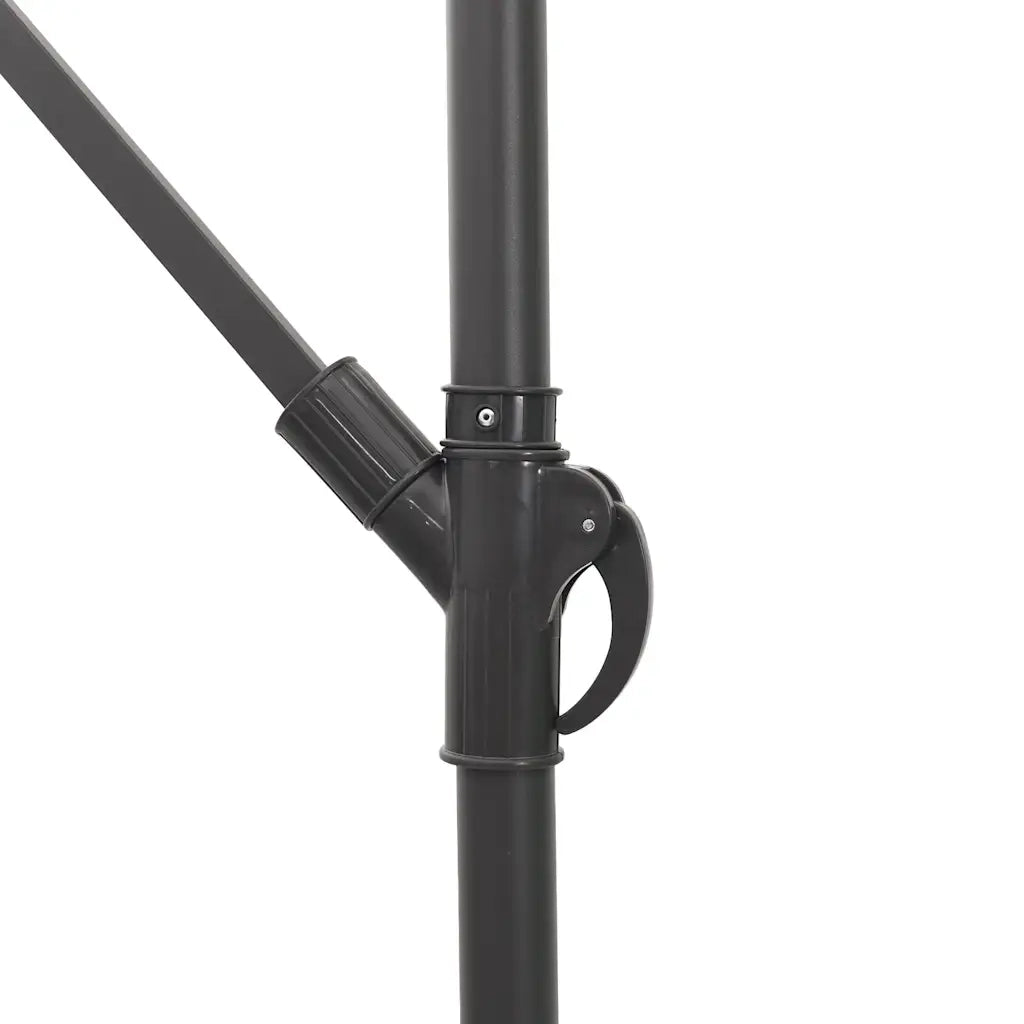 Ombrellone Giardino-Ombrello da Balcone con Palo in Acciaio Marrone 246x246x230 cm