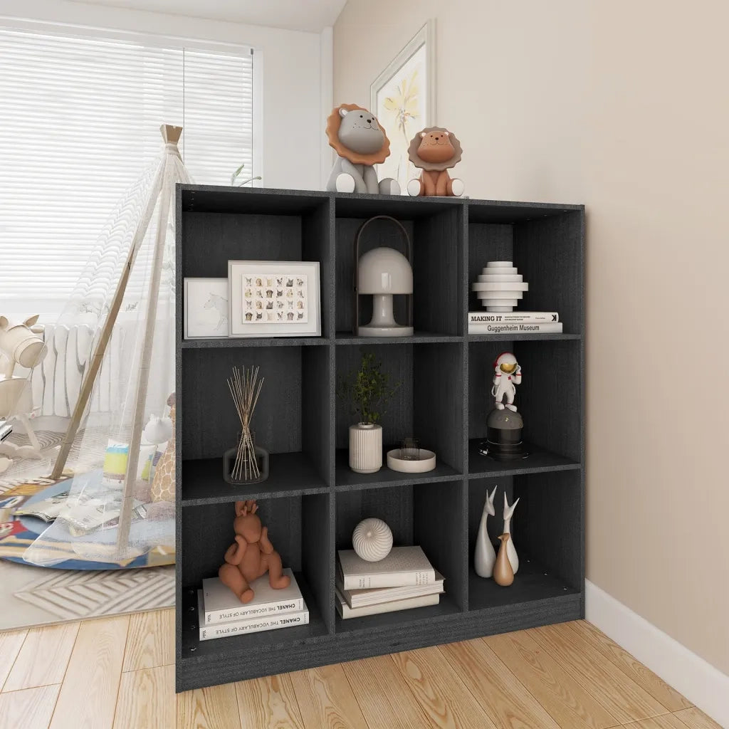 Libreria/Divisorio Grigio 104x33,5x110 cm in Massello di Pino cod mxl 6288