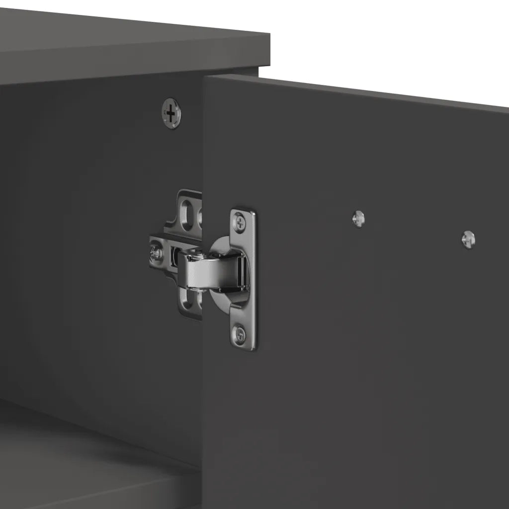 Scarpiera | Mobile per scarpe VIKEN Grigio Antracite in Legno Multistrato