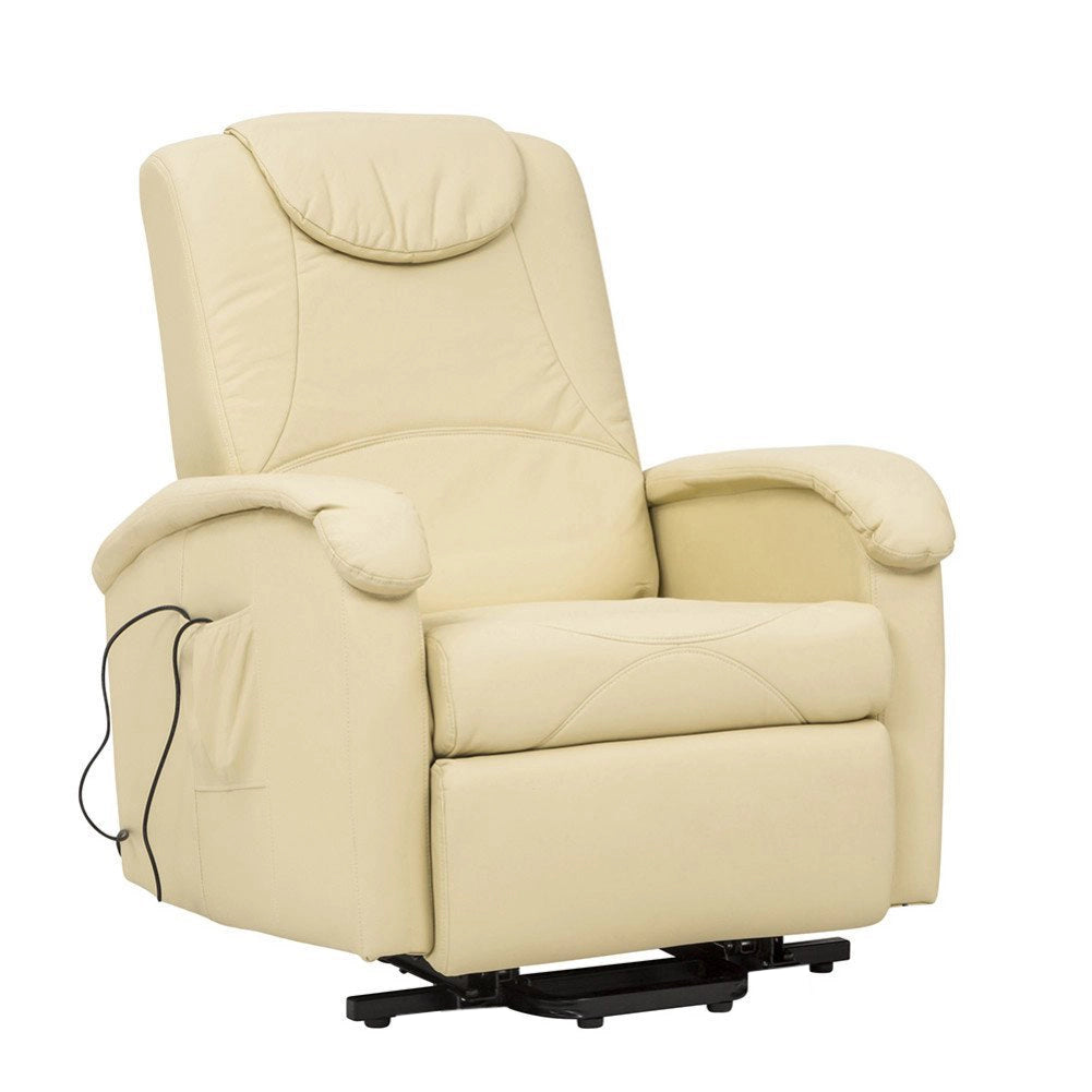 POLTRONA RELAX ELETTRICA MASSAGGIANTE IN COLORE BEIGE
