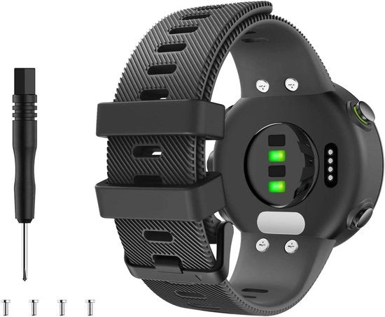 Cinturino di sostituzione flessibile in silicone adattabile per Forerunner 45/Swim 2 - Banda compatibile