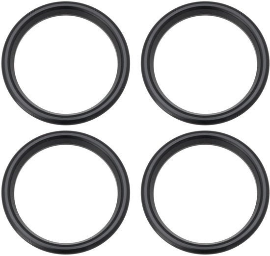 Decorative Luchtuitlaat Ringen in Alluminio - Nero - Set da 4 - Adatto per Audi A3 S3 Q2 - Migliora l'Aspetto Estetico