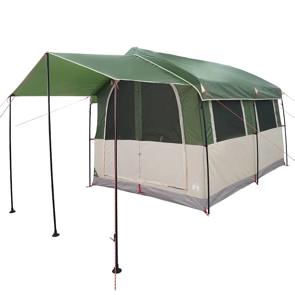 Tenda familiare per 4 persone Verde e Bianco 324 x 255 x 230 cm