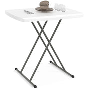 IDMarket - Tavolo pieghevole 77 cm regolabile in altezza in 3 posizioni URBANA per campeggio esterno interno