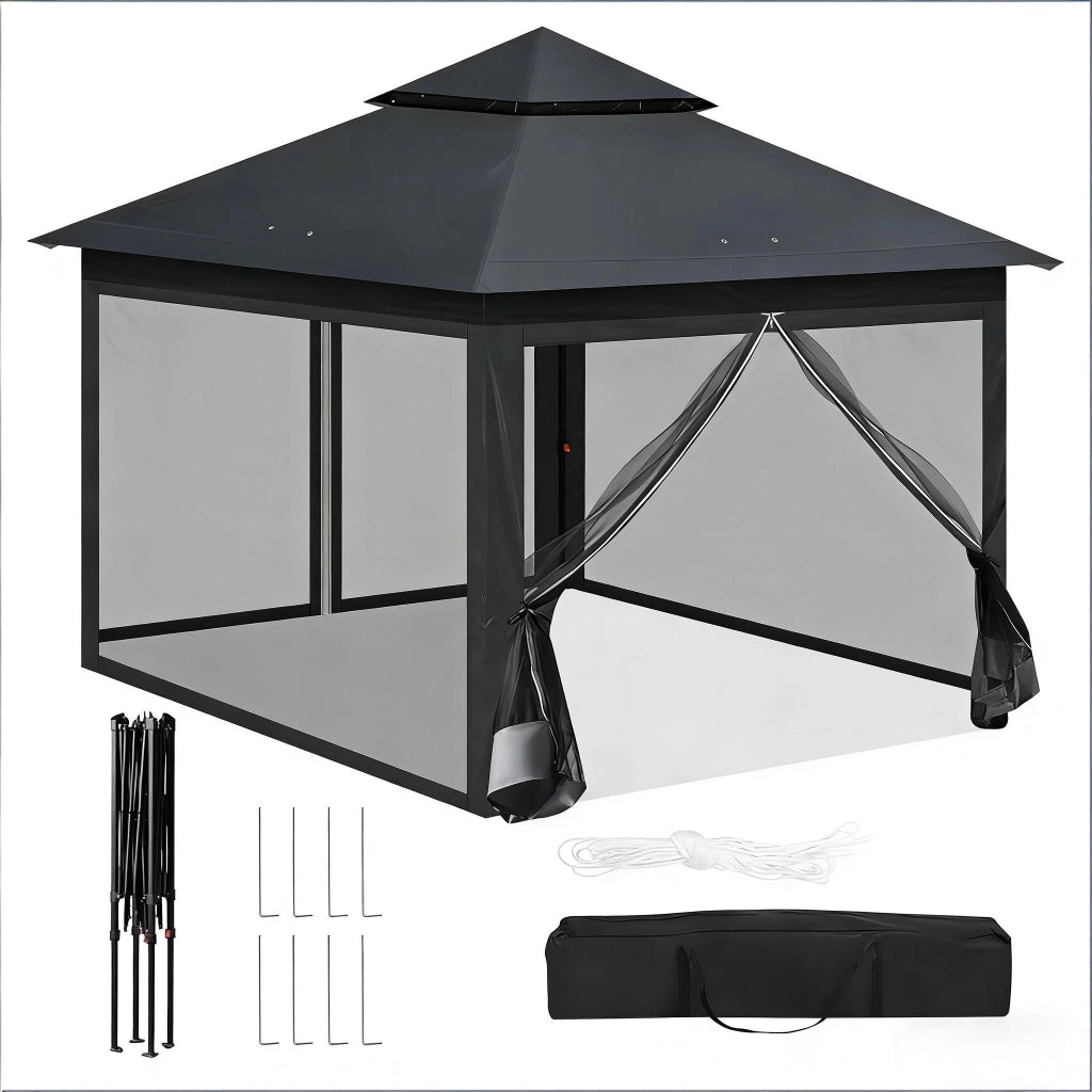 Tenda da giardino esterno a doppia parete tende per feste gazebo esterno gazebo portatile per patio (solo con gazebo)