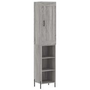 Credenza | Madia | Buffet da pranzo | Armadio da pranzo Grigio Sonoma 34,5x34x180 cm in Legno Multistrato