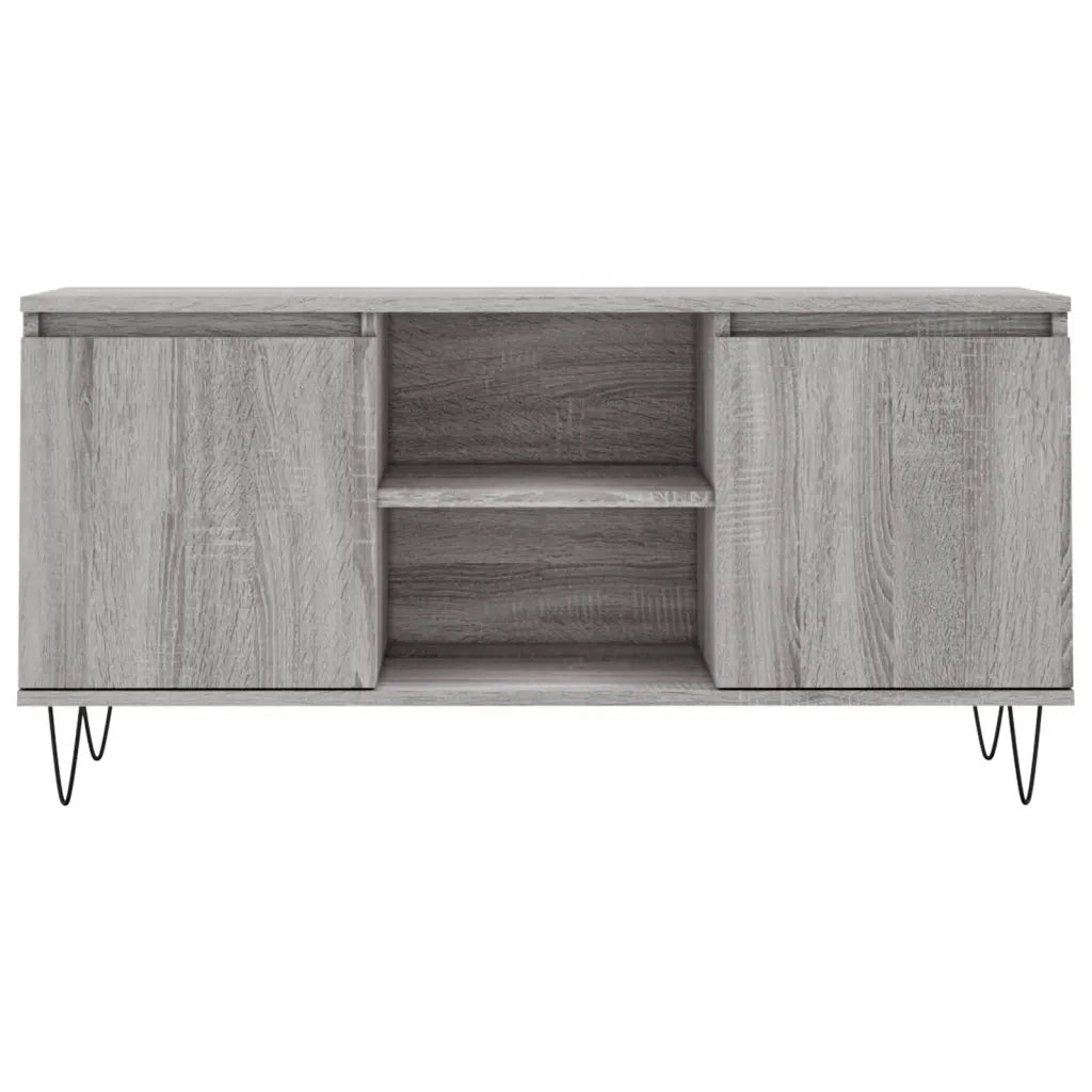 Mobile Porta TV-Credenza TV Grigio Sonoma 104x35x50 cm in Legno Multistrato