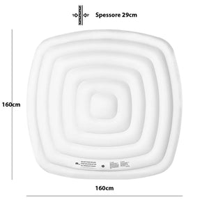 Copertura Galleggiante Termica Quadrata 145x145x10 cm per SPA o Vasche Idromassaggio Bianca