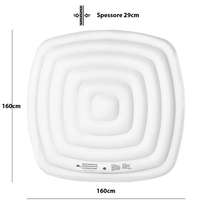 Copertura Galleggiante Termica Quadrata 145x145x10 cm per SPA o Vasche Idromassaggio Bianca