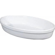 Pirofila da Forno Ovale Liscia in Porcellana Bianca 19 x 12 x 4 cm