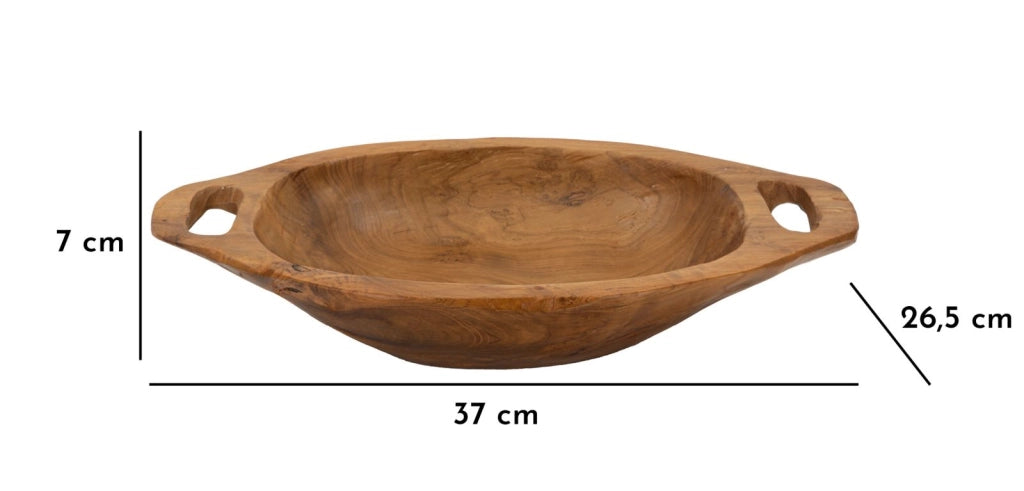 Svuotatasche Wan 37x26,5x7 cm in Teak Riciclato