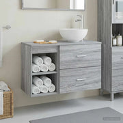 Set di mobili per il bagno 2 pcs Sonoma grigio 3403877