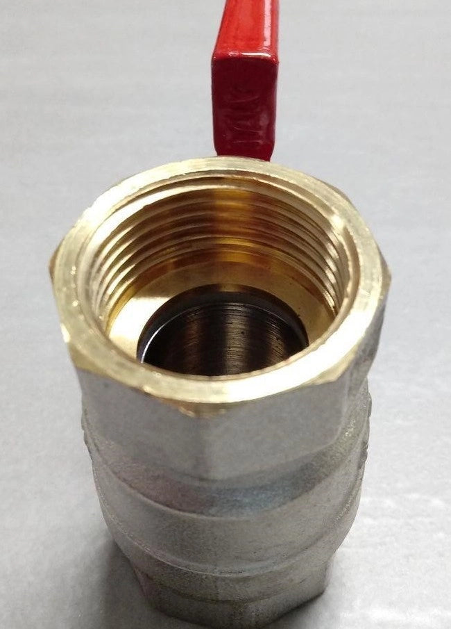 Valvola a sfera Solar Line con maniglia a farfalla realizzata in ottone per impianti solari   MF  3/4"